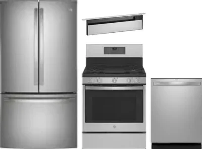 4 Piece Package Includes Refrigerator, Range, Hood And Dishwasher